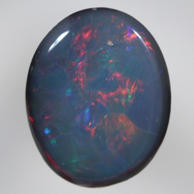 SOLID BLACK OPAL Bright red over blue